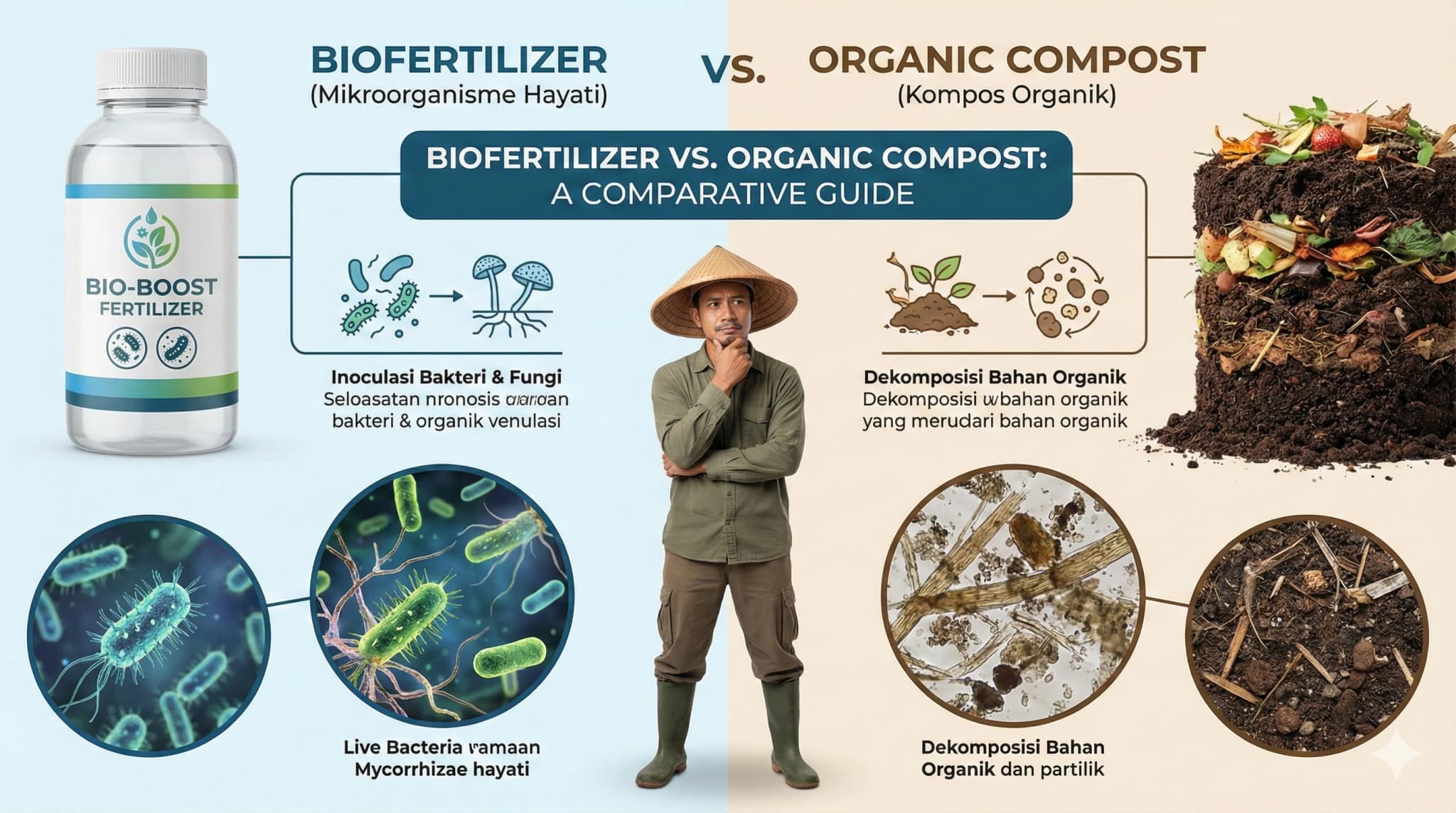 Pupuk Hayati vs Pupuk Kimia Perbandingan