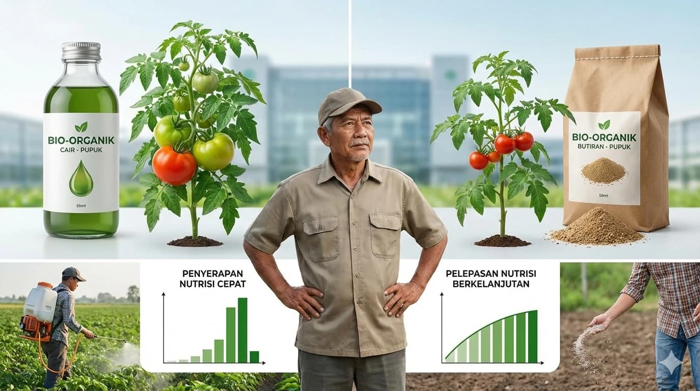 Pupuk Hayati Cair vs Padat Perbandingan
